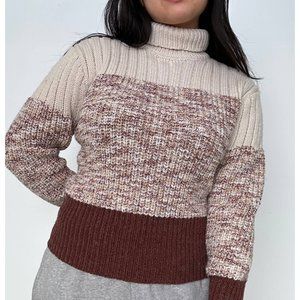 Knitted Turtleneck Sweater by Pink Lily Small